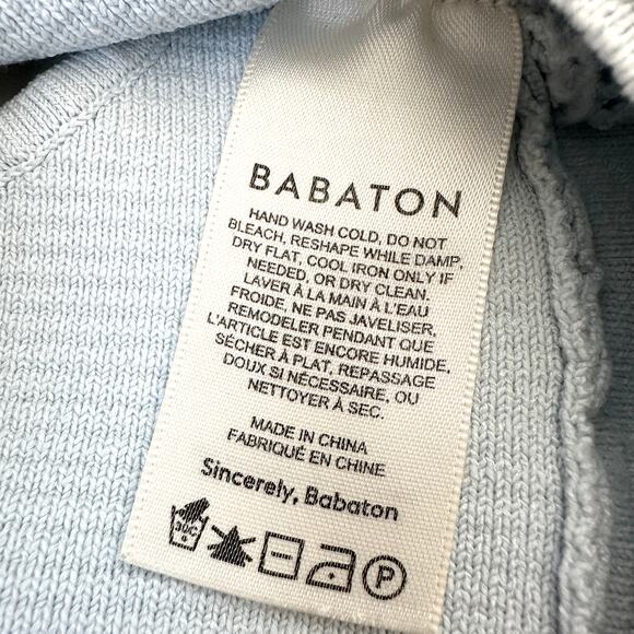 Aritzia Babaton Sculpt Knit Deep V Crop Top Tank Cement Blue M - Picture 7 of 11